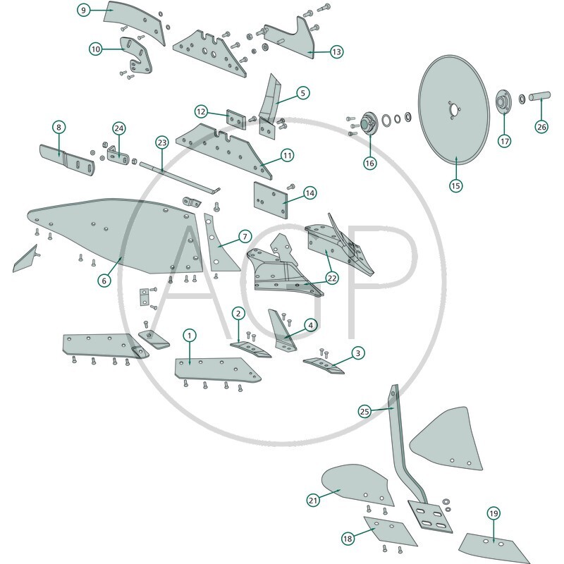 Výměnná špice radlice levé provedení pro Kverneland