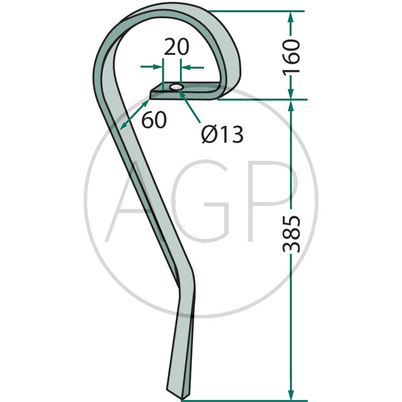 Zavlačovací pero levé vhodné pro kompaktor Rau a Saphir