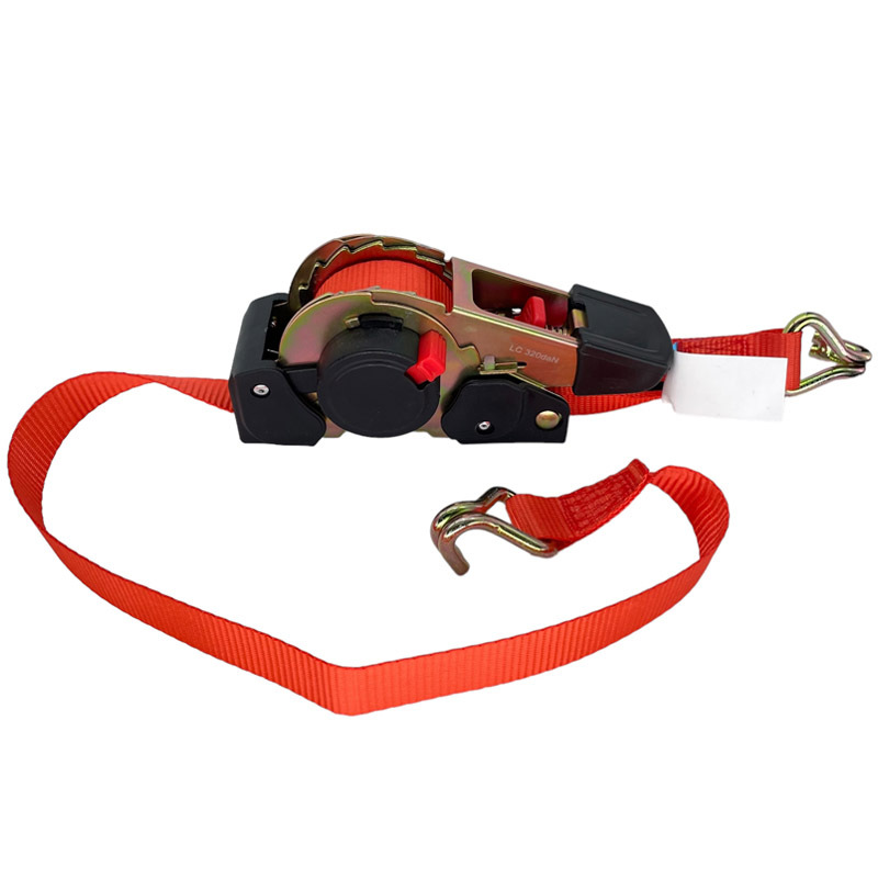 Kurta s automatický navíjecím popruhem o délce 3 m se dvěma háky s ráčnou