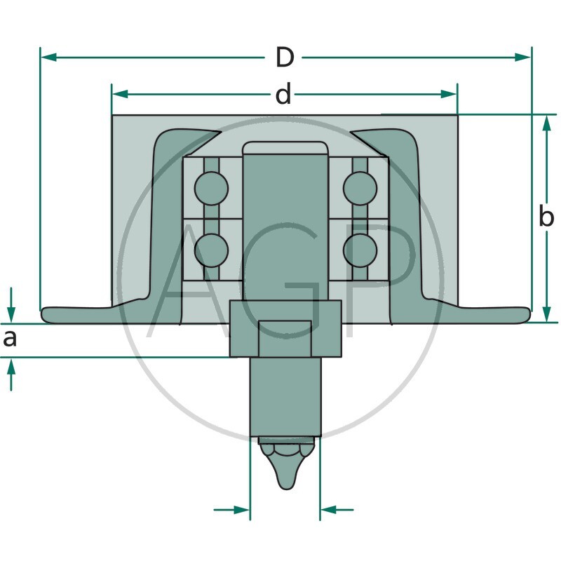 Podpěrná kladka váleček se závitem průměr 78 mm, výška 49 mm pro bramborový kombajn Grimme