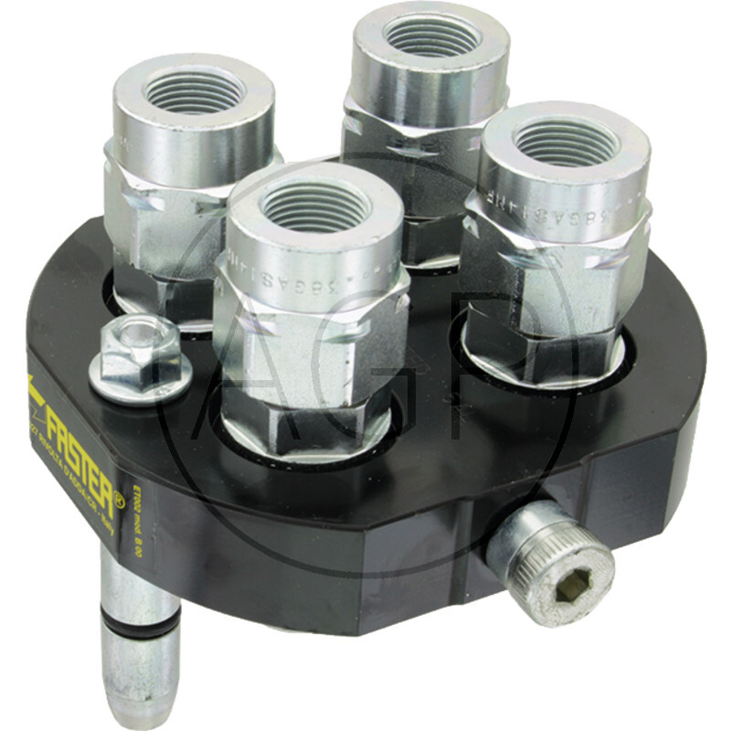 Hydraulické rychlospojky Faster Multifaster samec 2P506412GMC se 4 kusy rychlospojek o průtoku 40 l/min