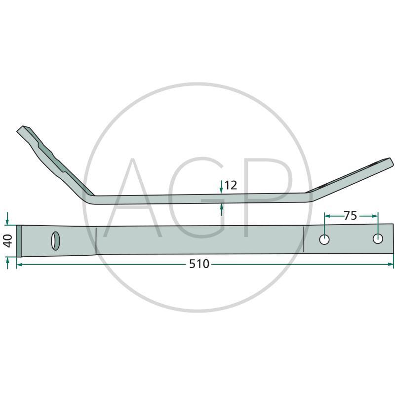 Rameno pera pro Pöttinger, na typy HIT 40, 47, 54