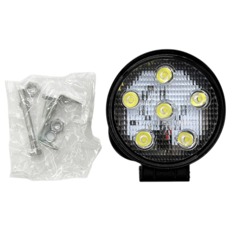 LED pracovní světlo kulaté 12 - 24V o výkonu 18 W a světelném toku 1100 lm