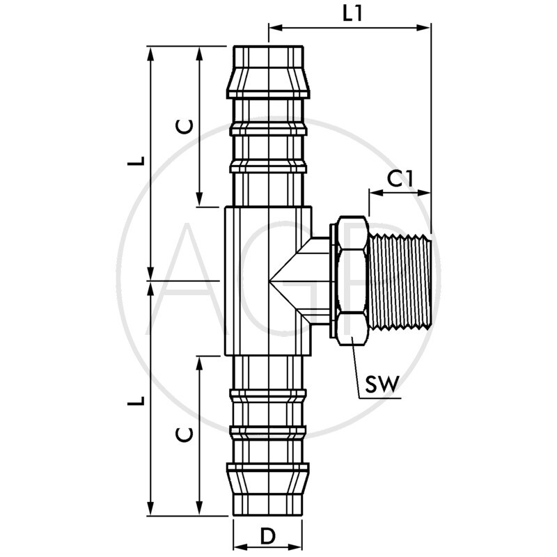 E-TETk-6-1/8-PA T-šroubovací násada