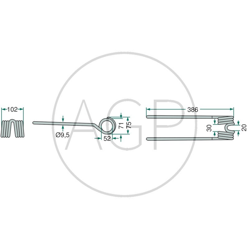 Pero obraceče vhodné pro Pöttinger HIT 30, HIT 40, HIT 47, HIT 54, HIT 58, HIT 69, HIT 80