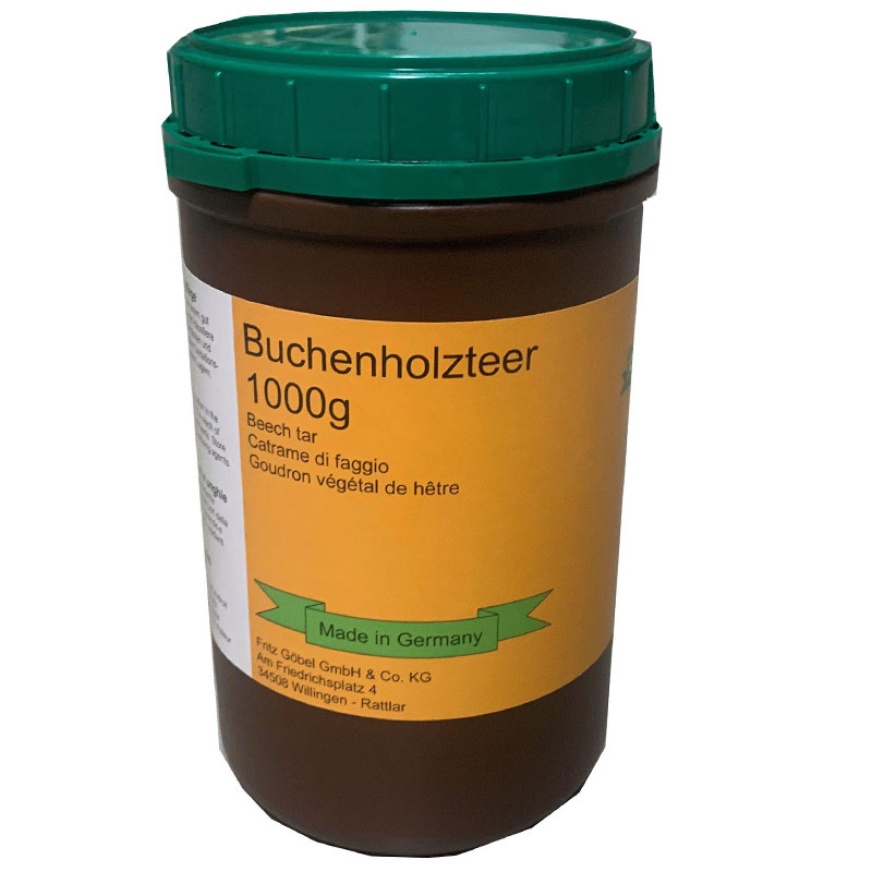 Bukový dehet na kopyta a paznehty a na vnadění jelenní a černé zvěře hlavně divokých prasat v balení 1 kg