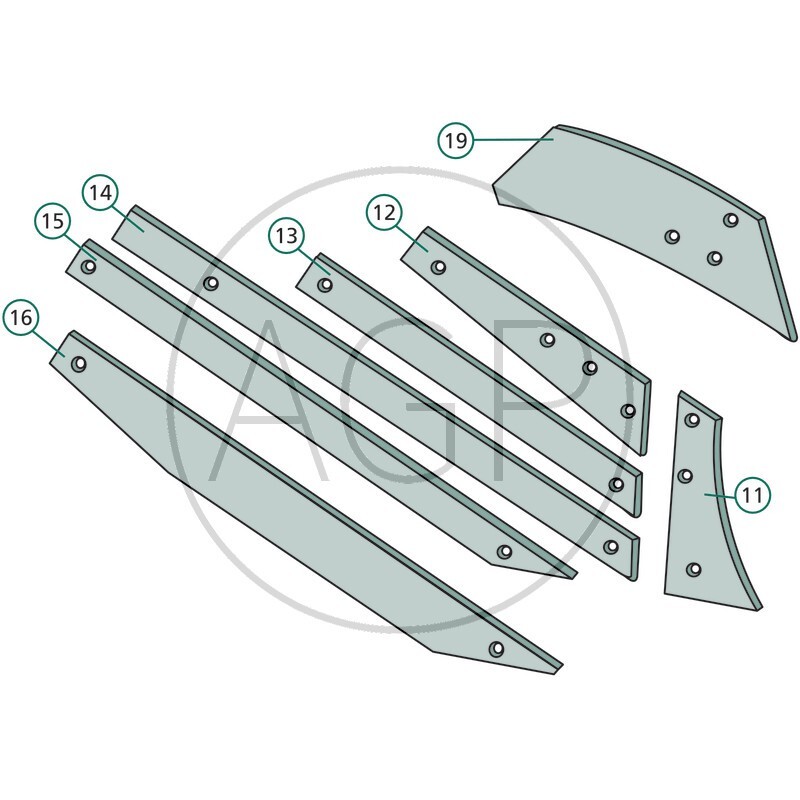 Plaz pravý a levý v dlouhém provedení pro Rabe na typ BP