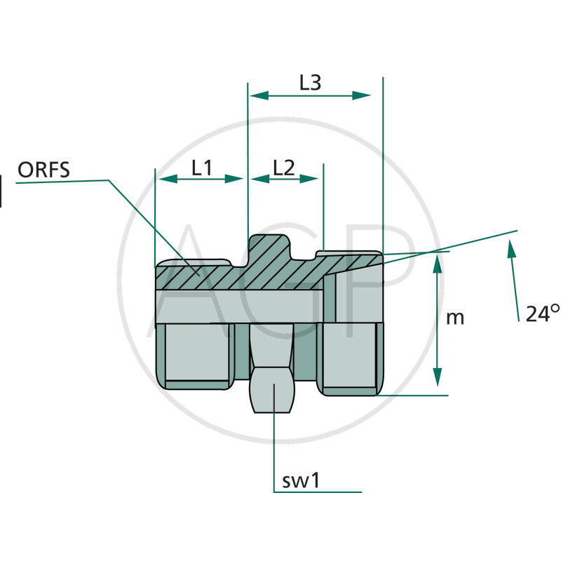 GA 1.3/16 M-ORFS x 18L M-MET