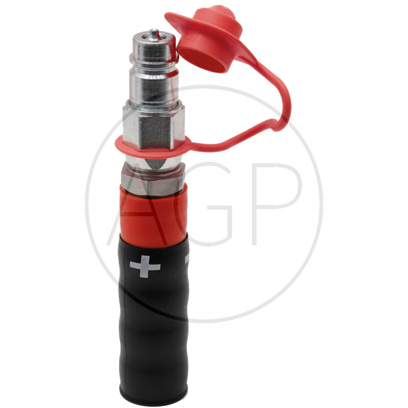 (+) Nástrčka na rukojeť plast červená