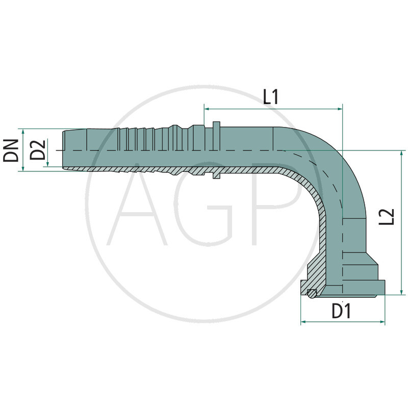 PN 32 SFL3 1.1/4 -IL 90° VA