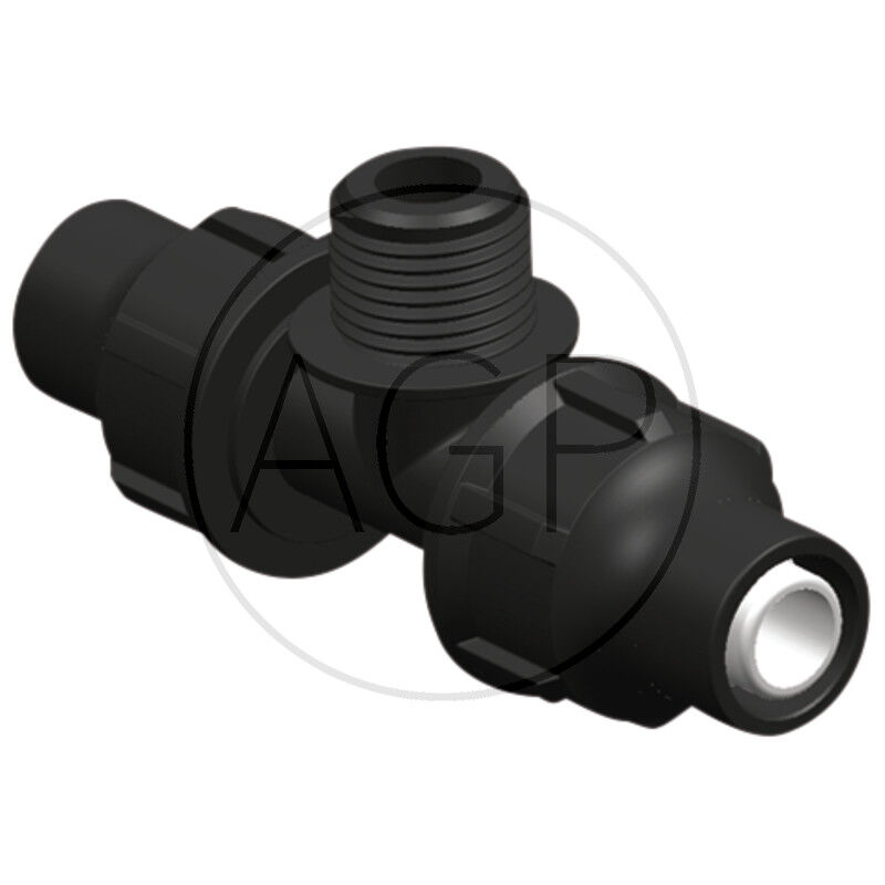 T-kus na vnější průměr 16 mm, přípoj 16 x 1/2 x 16