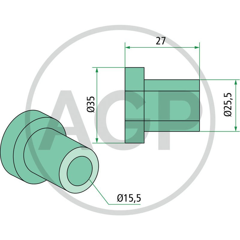 Pouzdro vhodné pro mulčovače Bomford