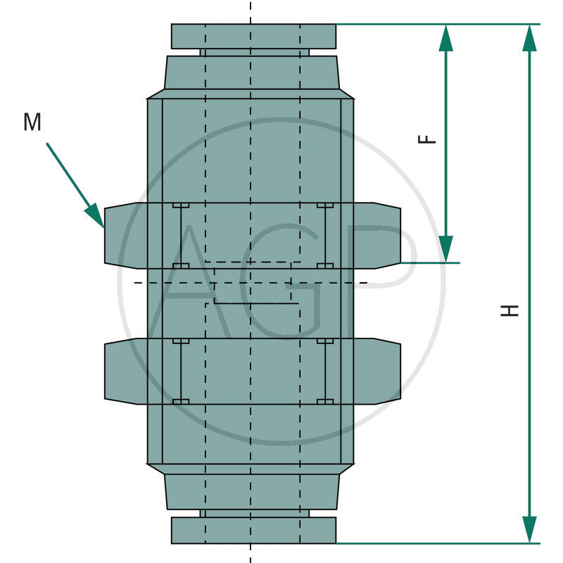 B-GSV-4-MSv-bl Přímá přepážková spojka