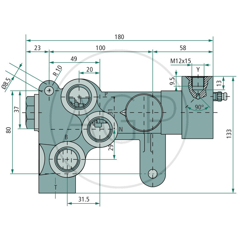 Brzdový ventil MN12 bez nastavení zátěže