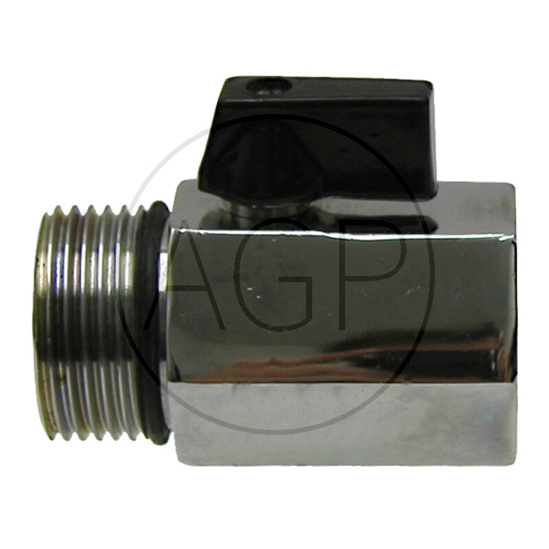 Mini kulový kohout přípoj 3/4, 2-cestný ventil, montážní délka 54 mm