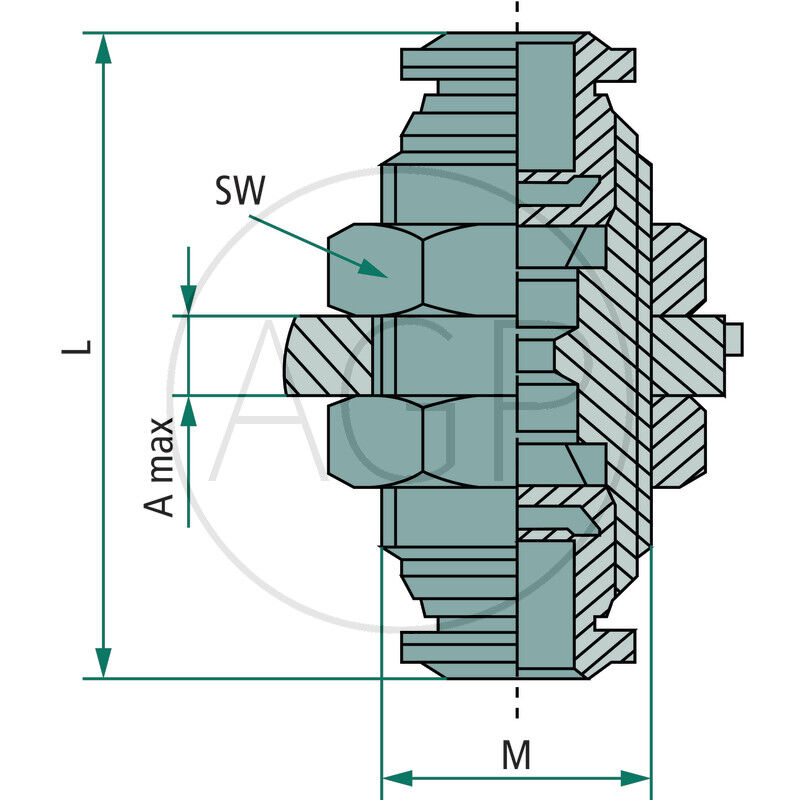 B-GSV-10-MSv Přímá přepážková spojka