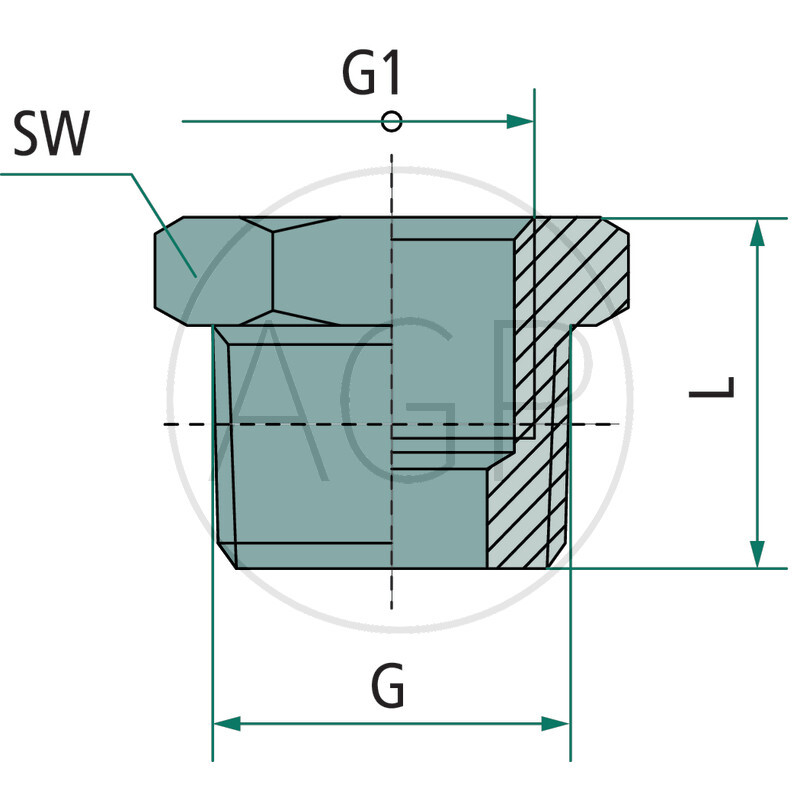 F-Rk-1-1-VA redukce šroubení R1½