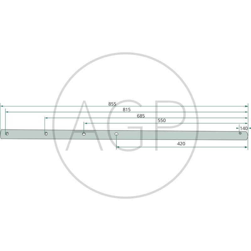 Nosník per pro Pöttinger. rozměry 855 x 40 mm