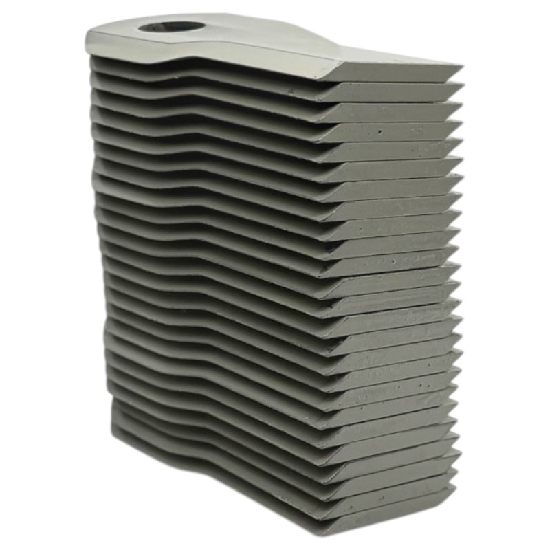 Sada 25 ks levých nožů Kuhn K6807550 o rozměru 119x54 mm pro rotační diskové sekačky