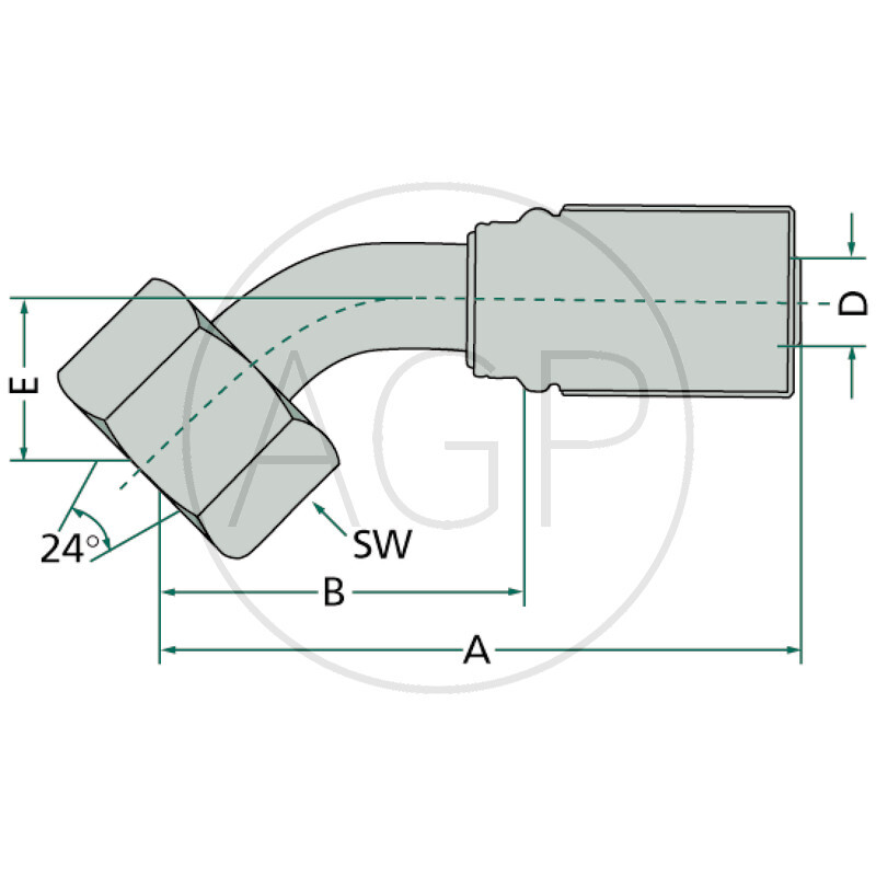 PNE 32 DKOS M52x2.0 45° (38S)