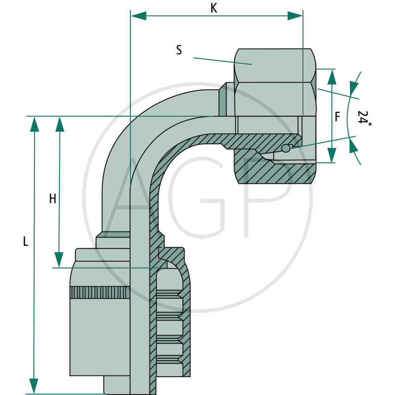 PNE 06 DKOS M16x1.5 90° (8S)