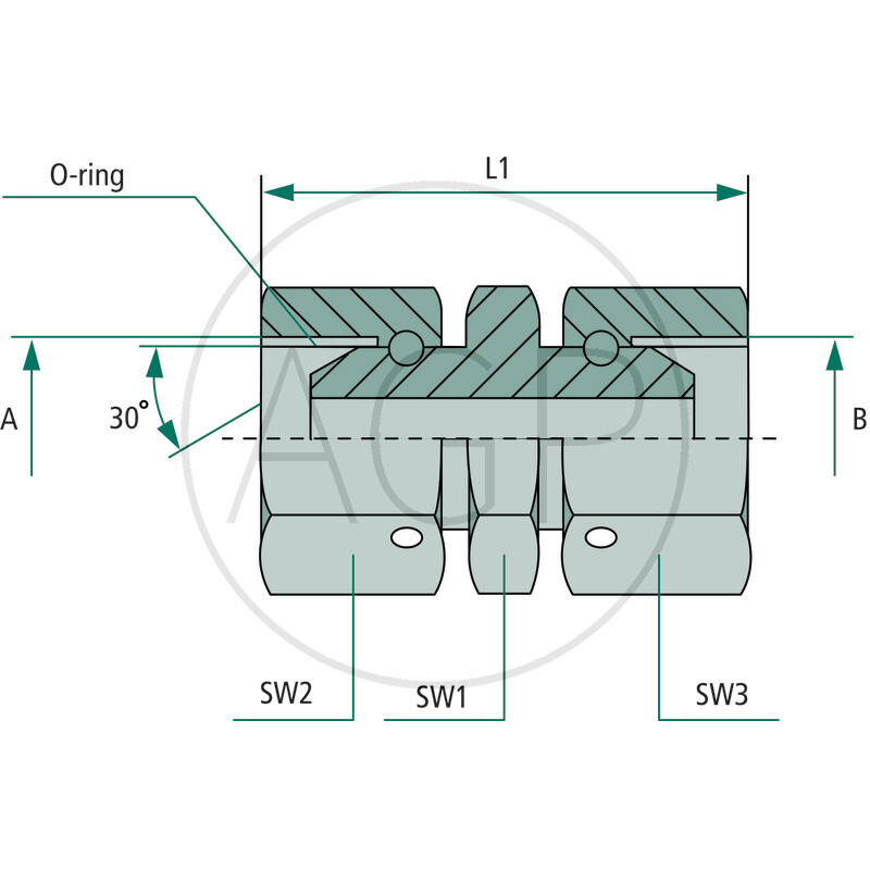 GA 1/2 FS-BSP x 3/4 FS-BSP VPE5