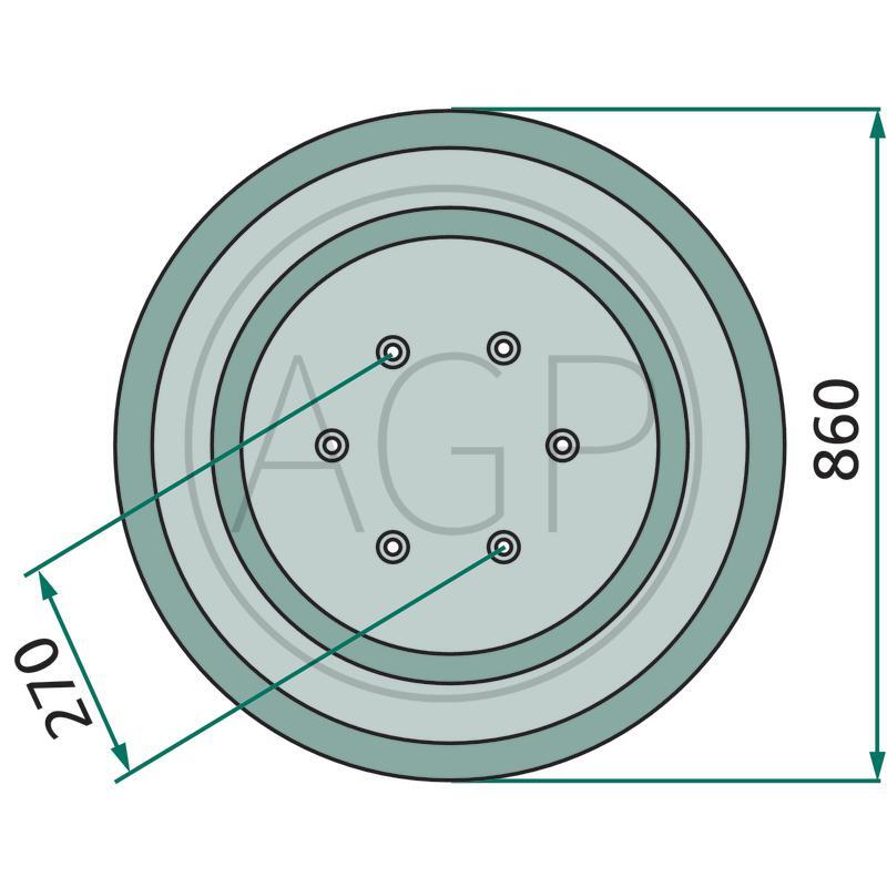 Kluzný talíř žacího stroje Bellon, na typy F 190