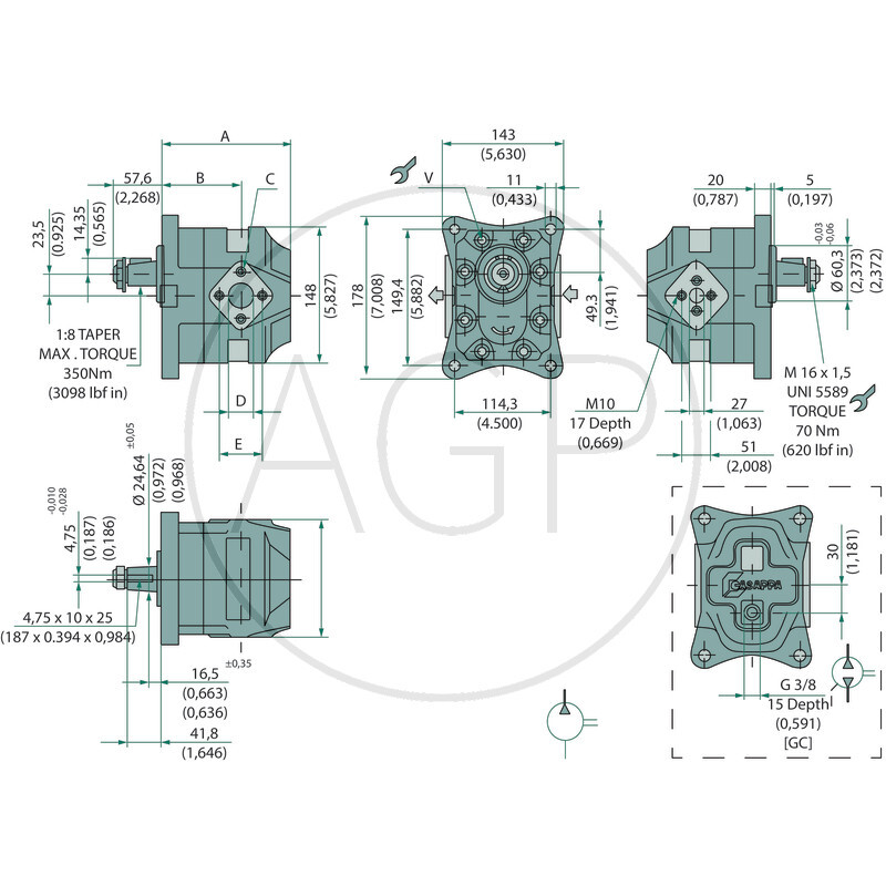 Motor KM30.61R0-84E4-LED/EF-N