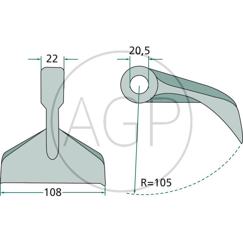 Mulčovací kladívko vhodné pro mulčovače Perfect