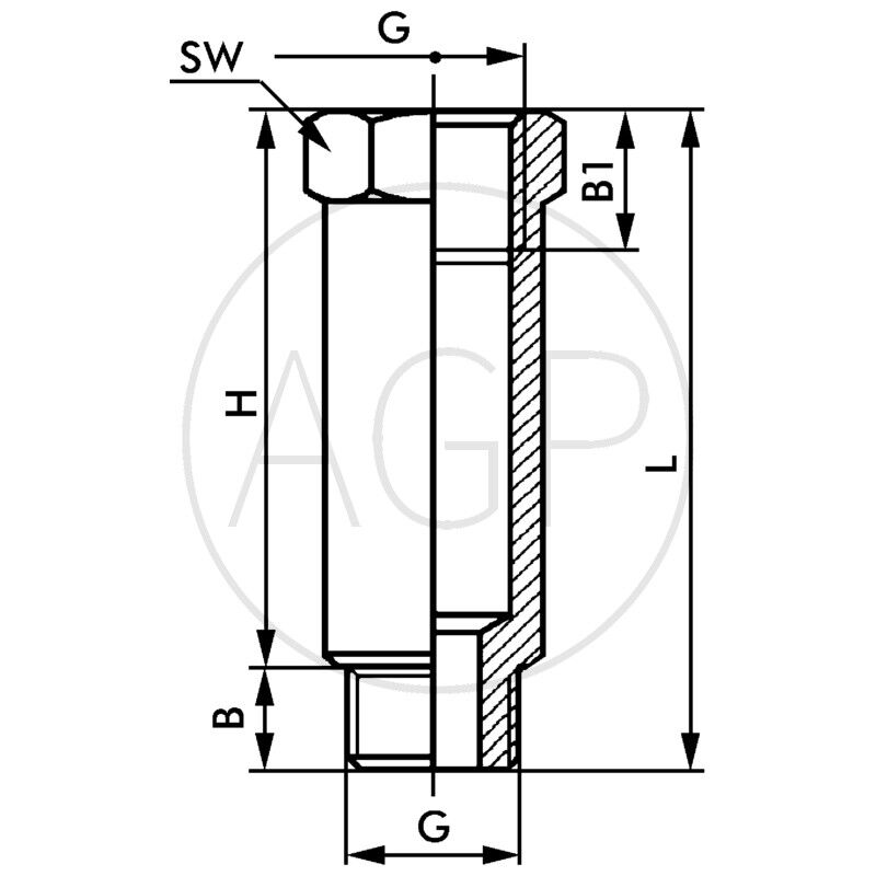F-DAI-V36-1/8-MSv Oboustranné šroubení