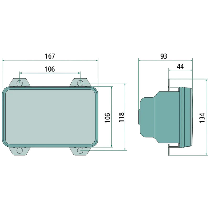 Přední světlomet do masky kapoty pro traktory John Deere