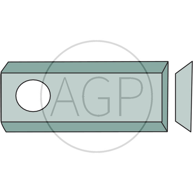 Nože rotační 25 ks pro Krone, Claas, Deutz, IHC, Klausing, Niemeyer sekačky 90 x 40 x 3 mm