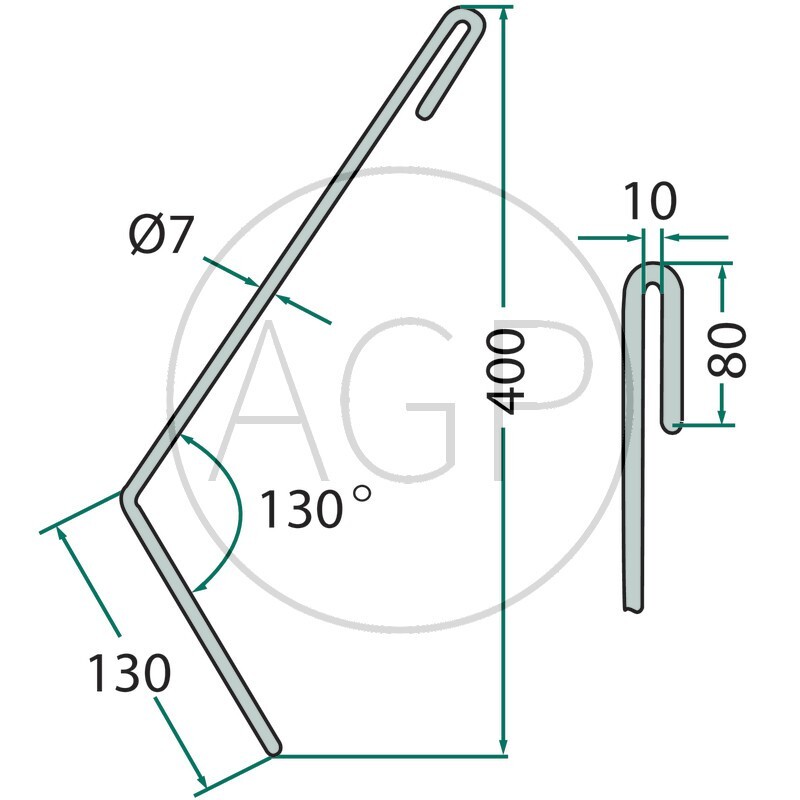 Zavlačovací pero pro přesné secí brány II vhodné pro Amazone pravé 3743300