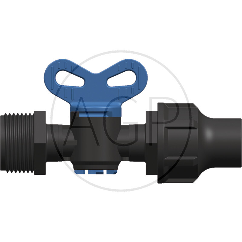 Odtokový ventil, připojovací závit 3/4 MALE, vnější trubka Ø 20 mm