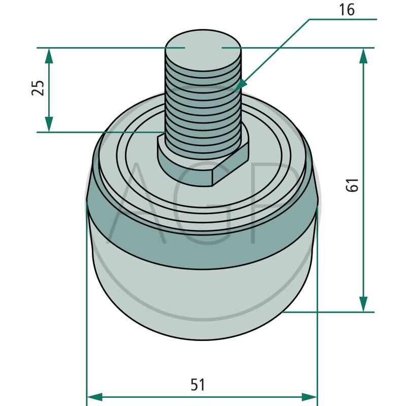 Pojezdová kladka pro Deutz-Fahr, na typy HD 380, 440