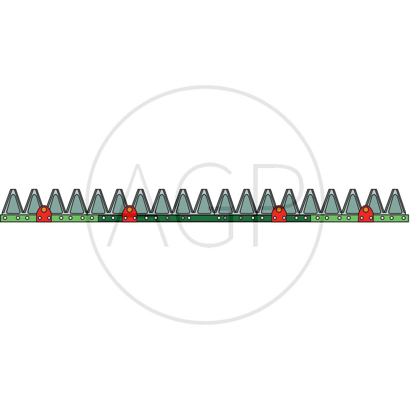 Nůž žací lišty ESM o délce 1220 mm s počtem 24 čepelí, ZT 2+3 / 8+9, s počtem děr 2x152,4 mm