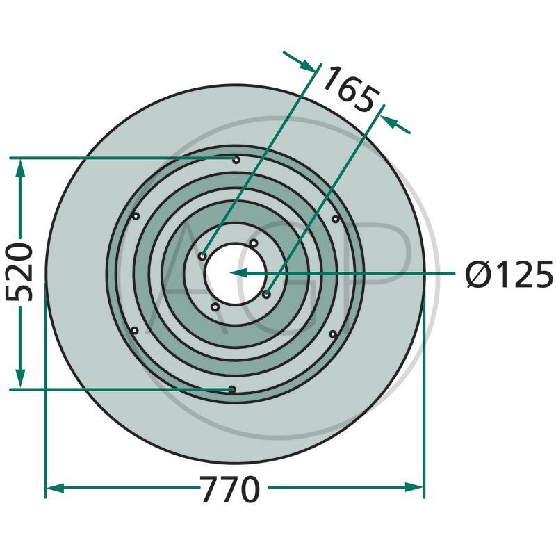 Kluzný talíř žacího stroje Fella, na typy KM 167, 251F