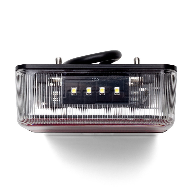 Zadní LED světlo na přívěs a traktor 12-24 V dvoukomorové s osvětlením SPZ