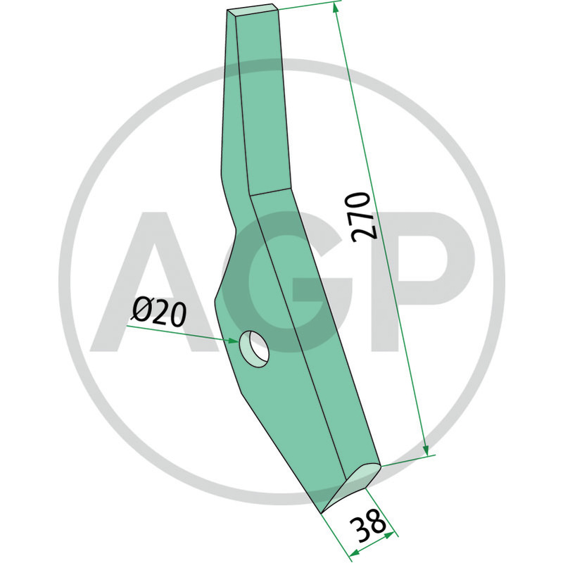 Výměnná lišta  270 mm vhodná pro kultivátory Simba