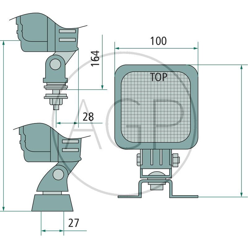 LED pracovní světlo 9 LED 12V a 24V