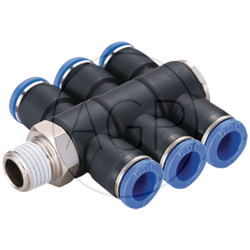 B-TVTEdk3-8-3/8-KU T-rozdělovač-šroubení