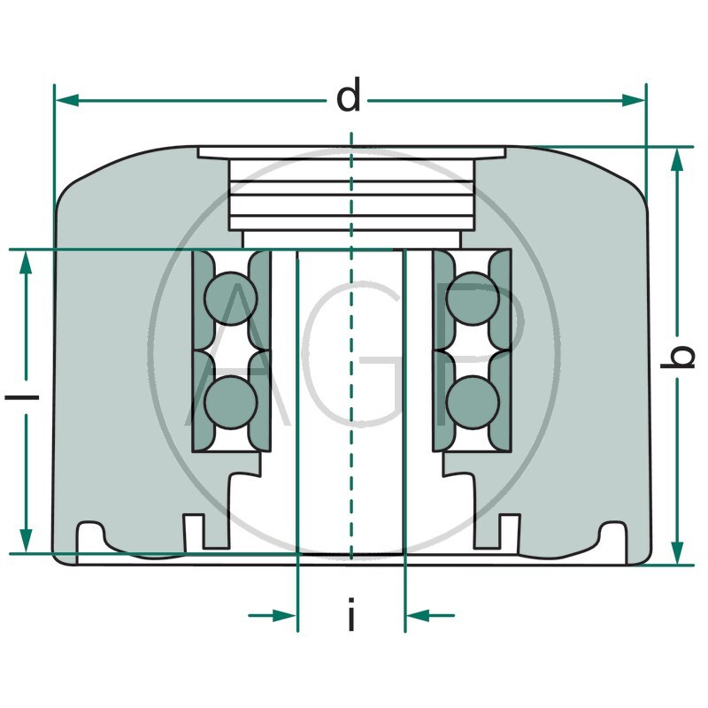 Podpěrná kladka váleček průměr 148 mm, výška 51/63 mm pro bramborový kombajn Grimme