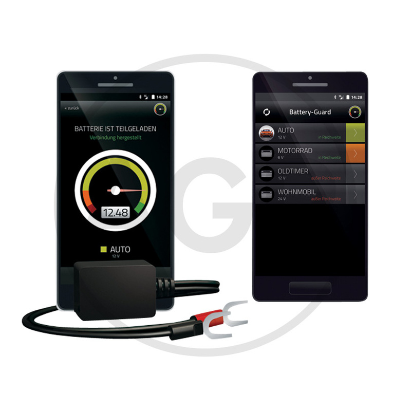 Monitorovací zařízení stavu baterie ve stroji přes mobilní aplikaci