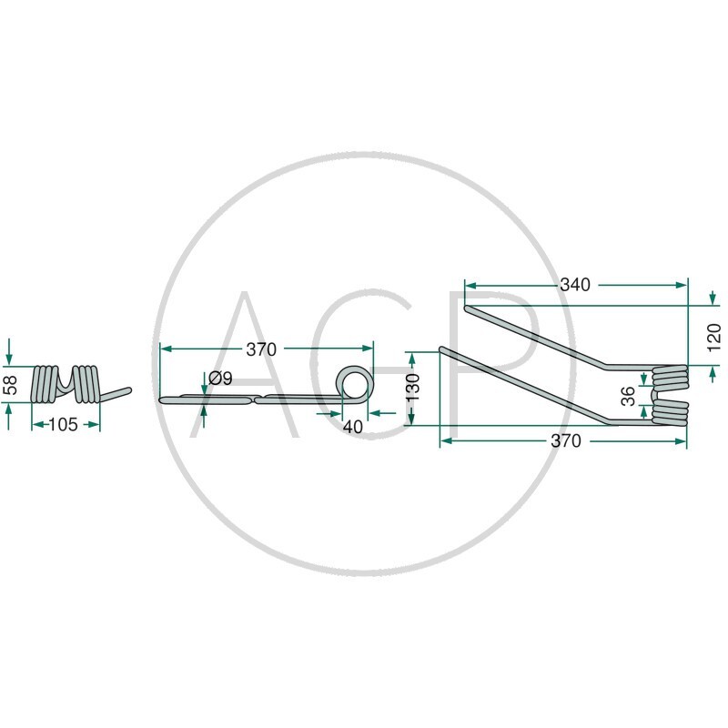 Pero obraceče pravé (zelené) vhodné pro Fella