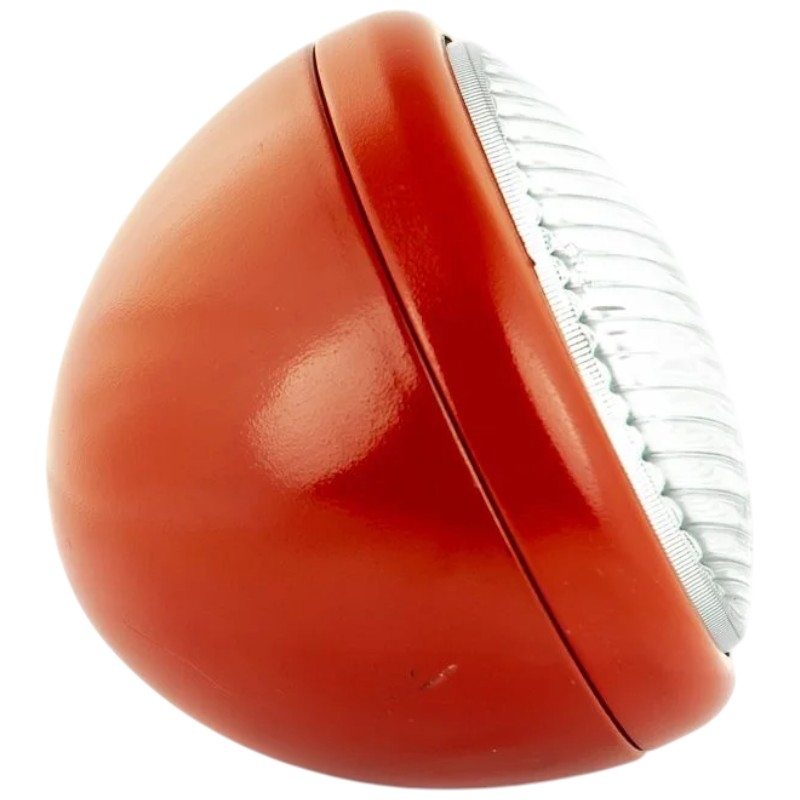 Přední kovový halogenový světlomet H4 12 V / 100/90 W o průměru 150 mm v červené barvě