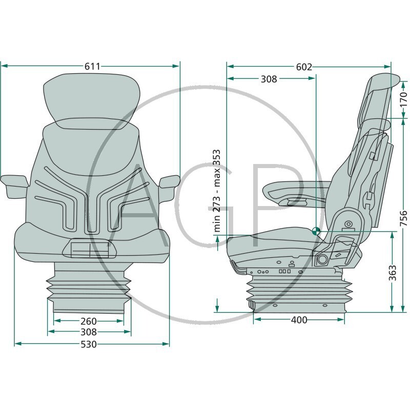Traktorová sedačka Grammer MAXIMO Professional MSG 95AL/731