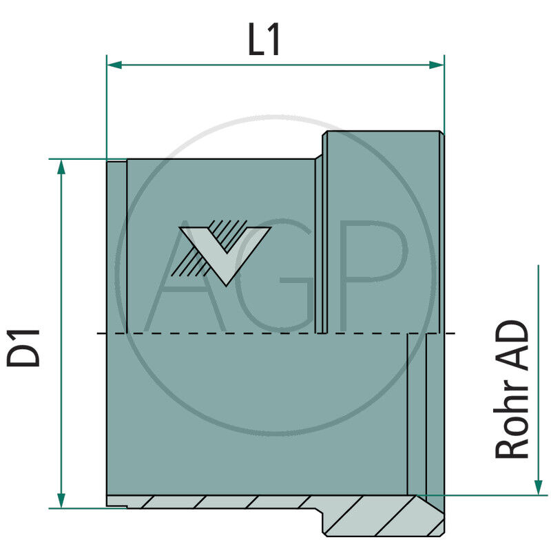 DHJ 1.1/2 VA Tlaková objímka