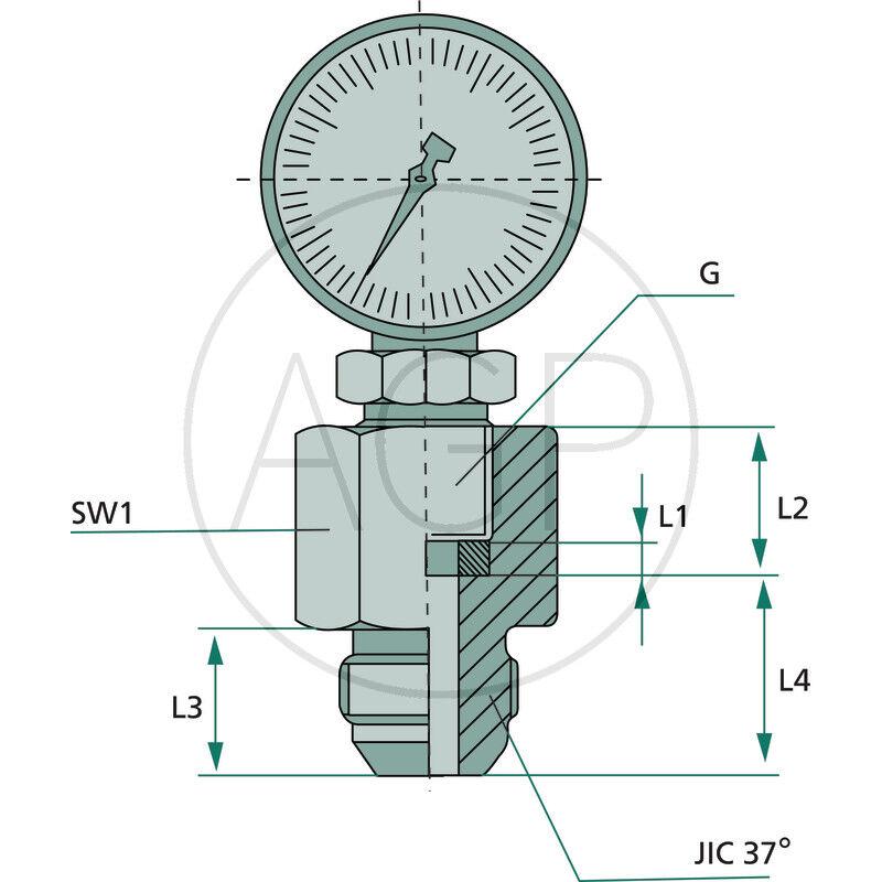 GAM 1/2 M-JIC x 1/2 M-BSP