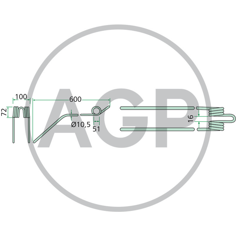 Pero shrnovače Kuhn pro typ GA, shrnovací pero Kuhn