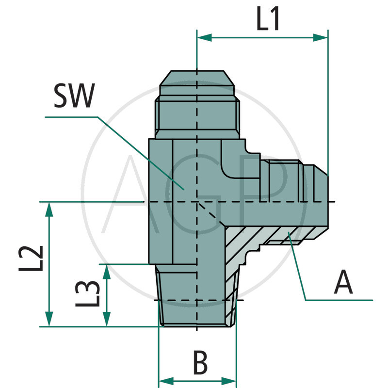 LA 3/4 M-JIC x 3/8 M-NPT